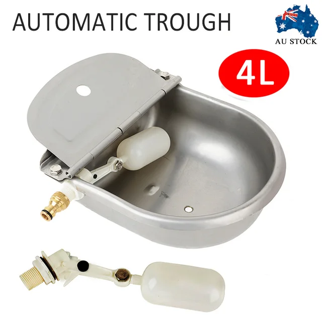 4L Automatic Water Trough Stainless Steel Sheep Dog Chicken Cow Auto