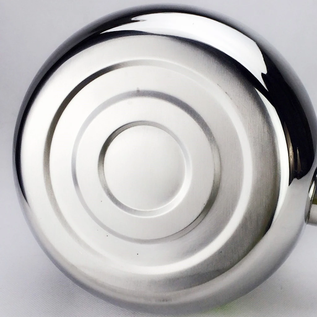 Outdoor Camping Stainless Steel Whistling Kettle Kitchen Tea Pot Silver 4.7L