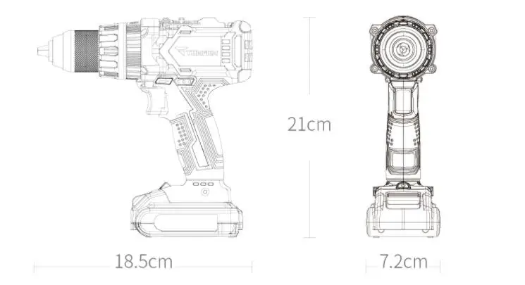  Xiaomi Mijia High power and large torque portable mini wireless use rechargeable 20V impact drill S