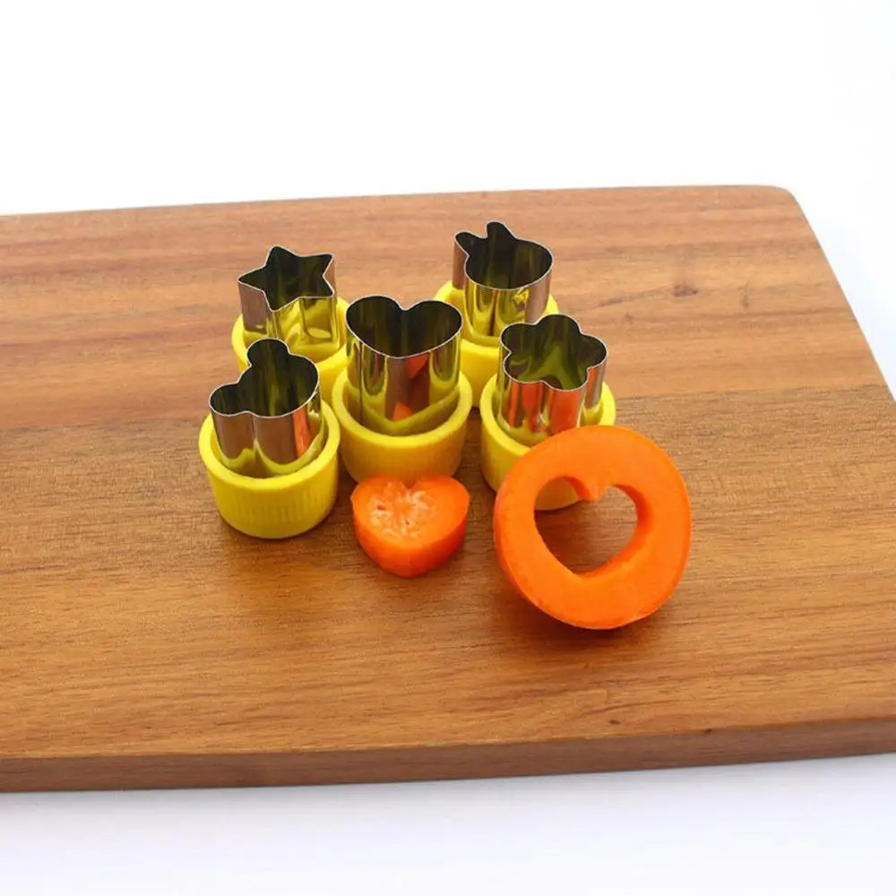 5 Pcs Vegetable Cutters Shapes Set DIY Cookie Cutter Flower for Kids Shaped Treats Food Fruit Cutter Mold vegetable slicer fruit slicer vegetable cutter food slicer