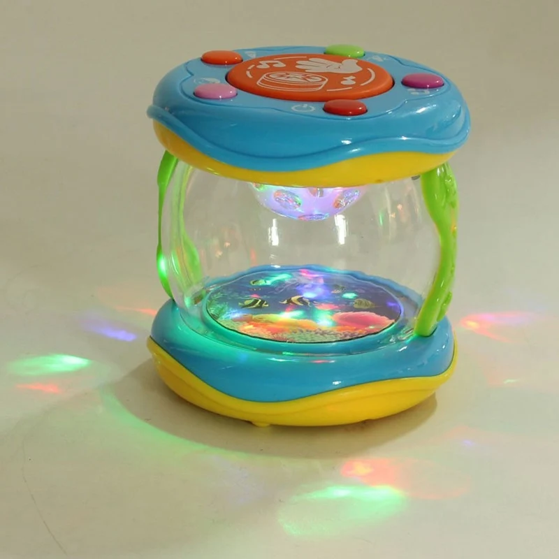 Drôle enfants jouets pour bébés Mini magique main tambour battre LED musique petite enfance apprentissage éducatif développement bébé hochets