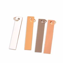 10 шт. прямоугольник 4 цвета медь тиснение незаполненные бирки на ошейник для собак кулон персонализированные имя ожерелье ювелирных изделий 35 мм* 5 мм