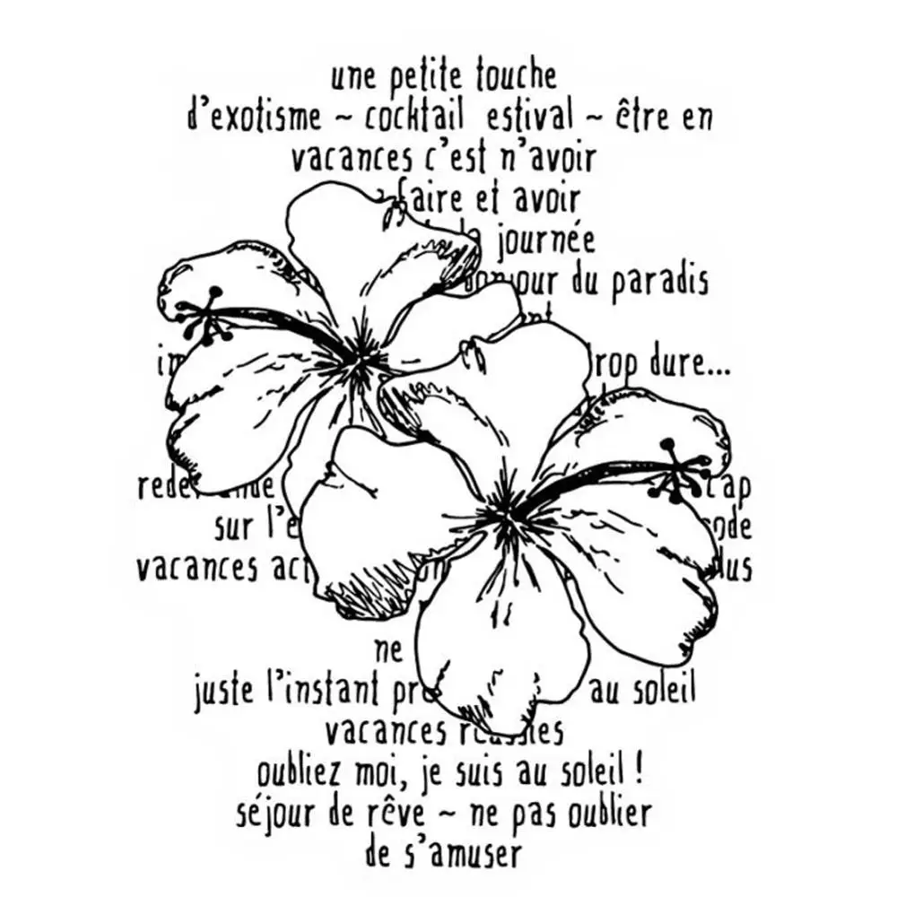 

French Words Background Clear Stamps For Scrapbooking Paper Cards Making DIY New
