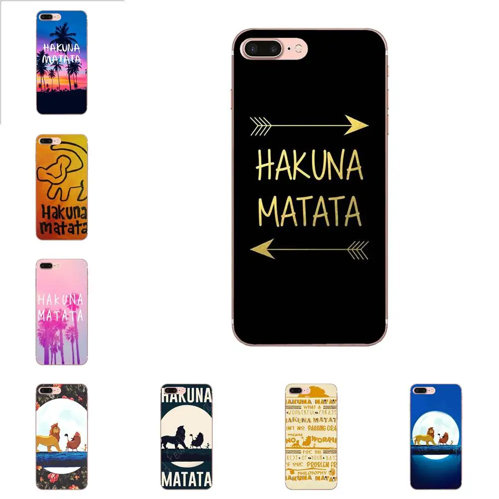 

For Huawei Honor Mate 7 7A 8 9 10 20 V8 V9 V10 G Lite Play Mini Pro P Smart High Quality Soft Back Hakuna Matata