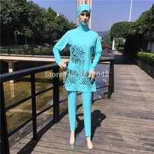 Мусульманский купальник черный и красный солнцезащитный мусульманский женский купальник скромный купальник с цветочным принтом мусульманская одежда для плавания