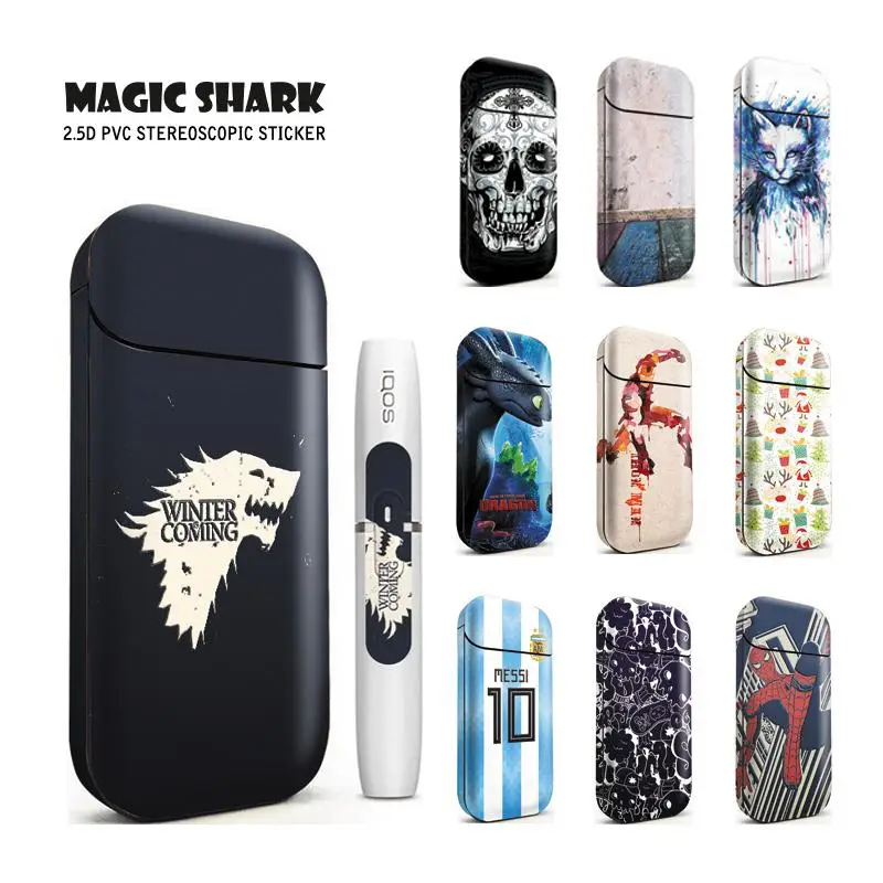 

Magic Shark 2019 New Spider Man Dragon Winter Coming Eletronic Cigarette Sticker for IQOS 2.4P Case Cover Film