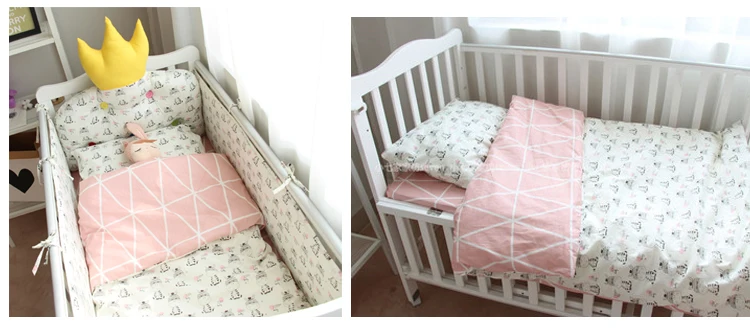 Комплект постельного белья для малышей, модные простыни для новорожденных с героями мультфильмов+ Чехлы на кровать+ наволочка, 3 предмета, удобная детская кроватка для новорожденных, постельные принадлежности, постельные принадлежности