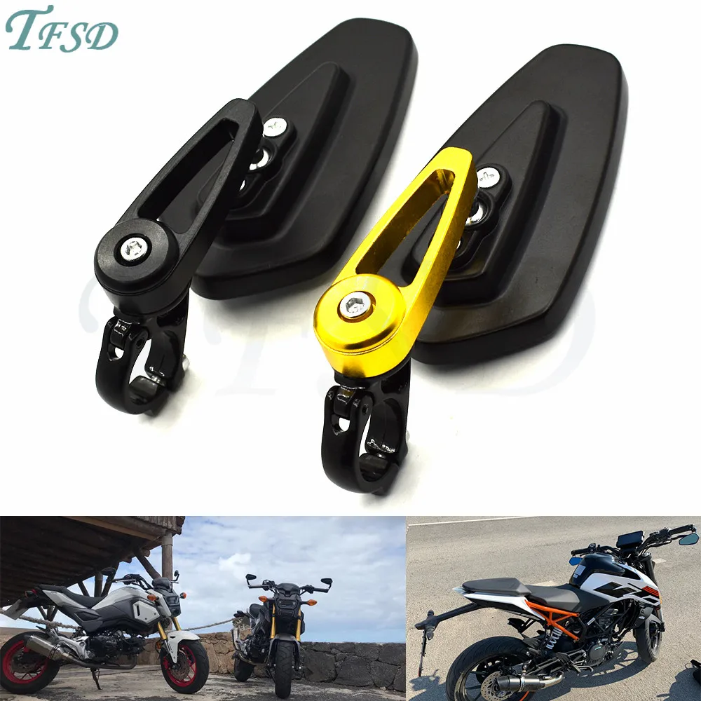 

Moto Motorcycle aluminum 7/8" 22mm handlebar rod end side mirror universal motorbike For Honda CBR500R CB500F CB500X