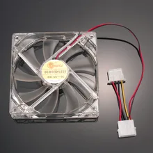 PC Computer 팬 Quad 4 LED 빛 120 미리메터 PC Computer Case Cooling 팬 모 조용한 Molex Connector Easy Installed 팬 12 볼트(China)
