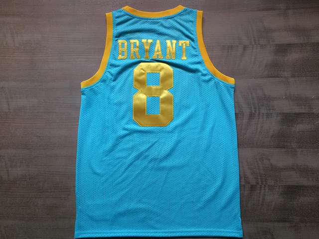 8 Kobe Bryant Light Blue Throwback Jersey, Kobe Old School Mesh