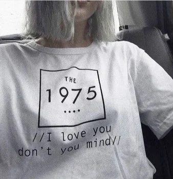 1975 Футболка I LOVE YOU't YOU MIND Эстетическая винтажная графическая Женская футболка