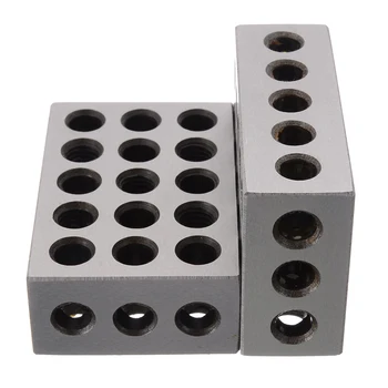 

2pcs 1" x 2" x 3" Engineers Precision Blocks Ultra Precision Blocks .0002 Hardened Milling Tool For Machine Tool