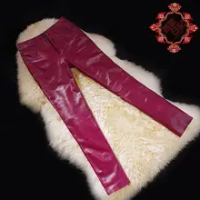 Новинка весна осень мода овчины карандаш брюки 5 цветов Натуральная кожа высокого качества большие размеры Длинные