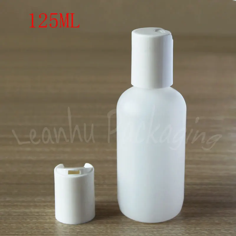 125ML Clear Plastic Disc Top Cap Bottle , 125CC Lotion / Hand Cream