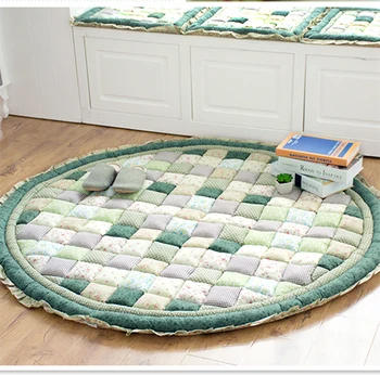 

Round cotton Carpet Water Hand Wash Big Living Room Newborn Or Children Floor Mat Kid Room Thick Blanket Baby Bedroom Carpets