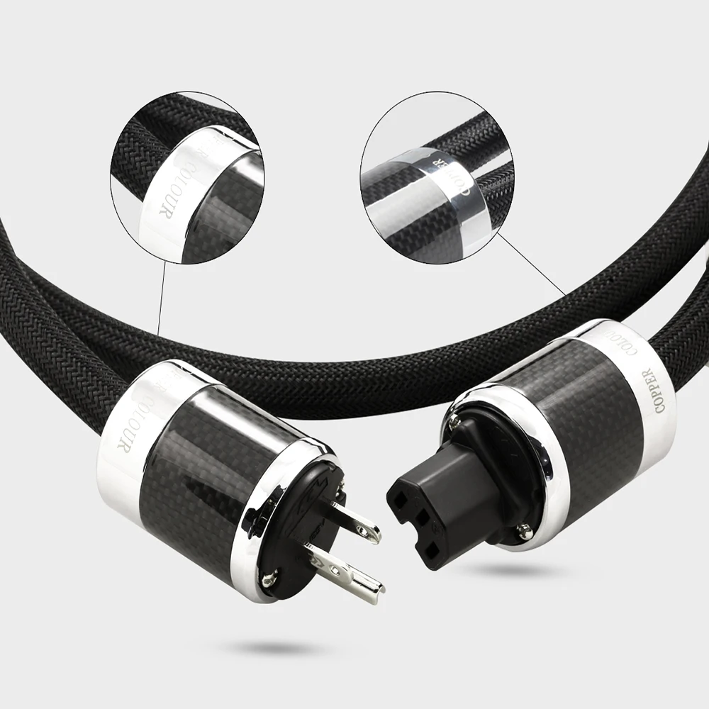 Copper Colour CC TIME audiophile power cable Hi-Fi Power cord 1.5M US Plug_09