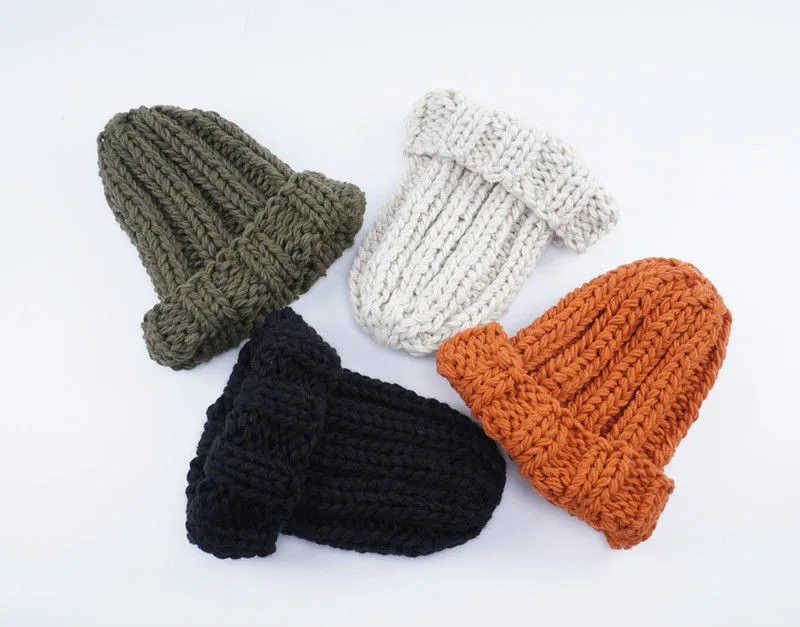 UK Women Winter Beanie Hat Knitted Ladies Fashion Warm Soft Solid color Ski Hats