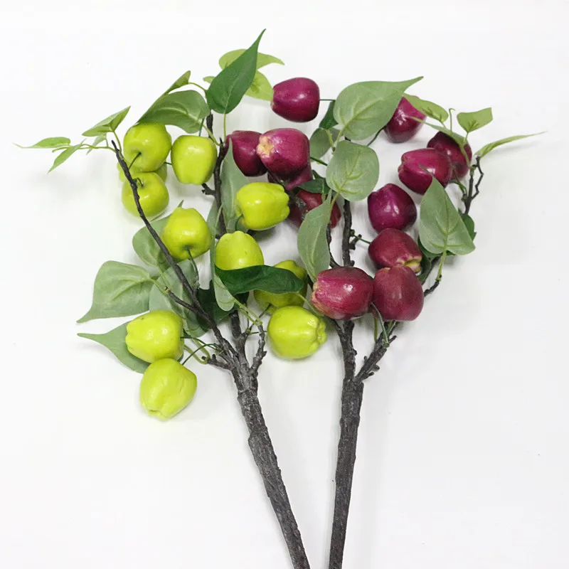 Flone Artificial Apple Tree Simulation Foam Apple Tree Branch Fake Plant Flower Home Party Table Decor Plant (9)