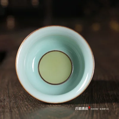 Двойной застекленный стаканчик Gaiwan Teaware kungfu Teasets китайская Longquan чайная чашка из селадона керамическая фарфоровая кофейная чашка керамические чашки - Цвет: D