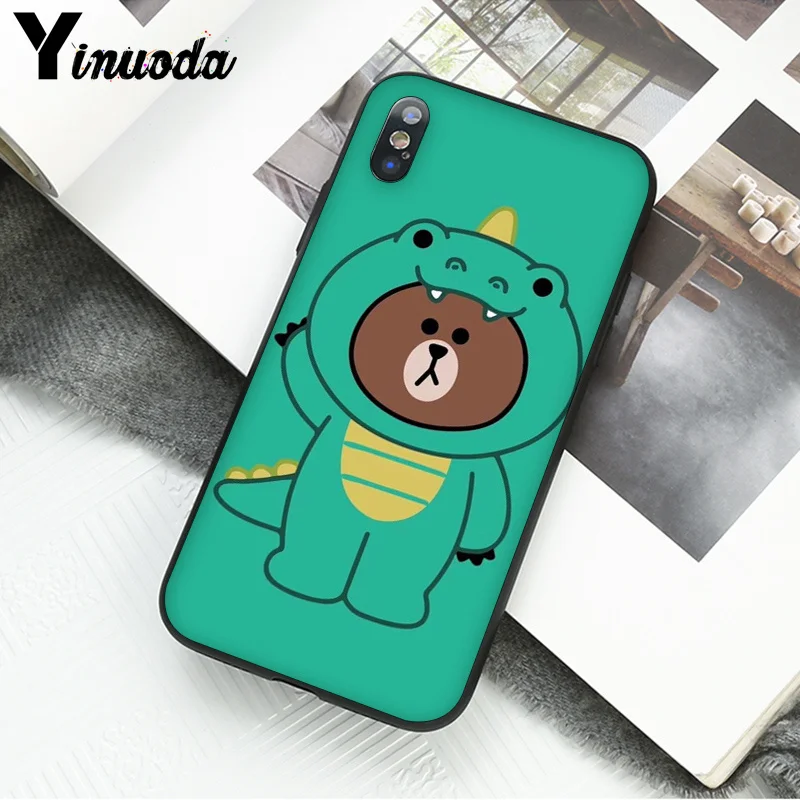 Yinuoda line friends Customer высококачественный чехол для телефона для iPhone 6S 6plus 7plus 8 8Plus X Xs MAX 5 5S XR