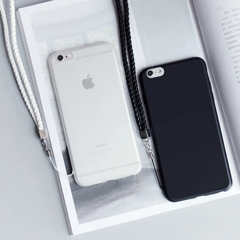 

Capinha For iPhone 7 8 6 6s Plus Matte White Black Silicone Cover Case For i Phone 6 s 7 8 Apple Cases Soft TPU Coque ipone Capa