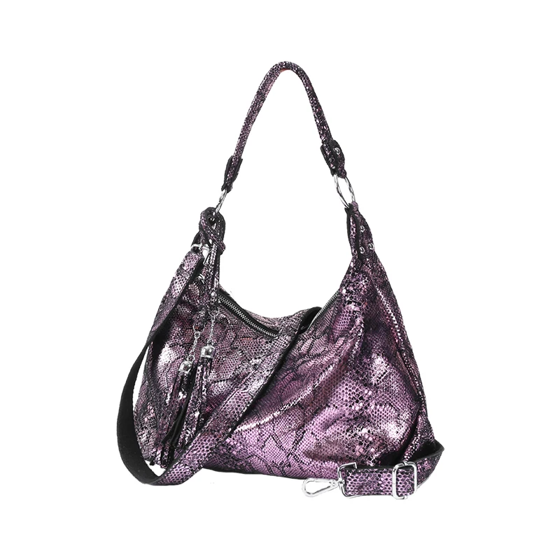 

Shoulder bag messenger crossbody bags for women fashion purses and handbag PU leather serpentine prints Hobo bag tote female bag