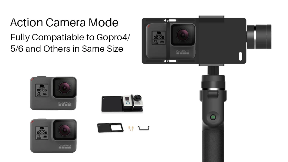 Захват funsnap 3 оси ручной телефон Gimbal стабилизатор для iPhone X 8 7 Plus samsung S8 Piexl Gopro Hero 7 6 5 Yi Sjam eken H9