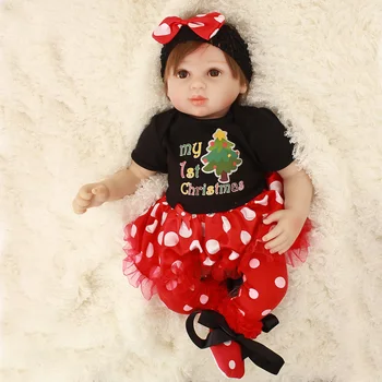

20" 50cm reborn baby dolls cloth body silicone reborn dolls toys for child birthday present bebes reborn de silicone real