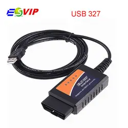 50 шт./OBD2/OBDII сканер ELM327 USB v1.5 Интерфейс ELM 327 USB работает на ноутбук