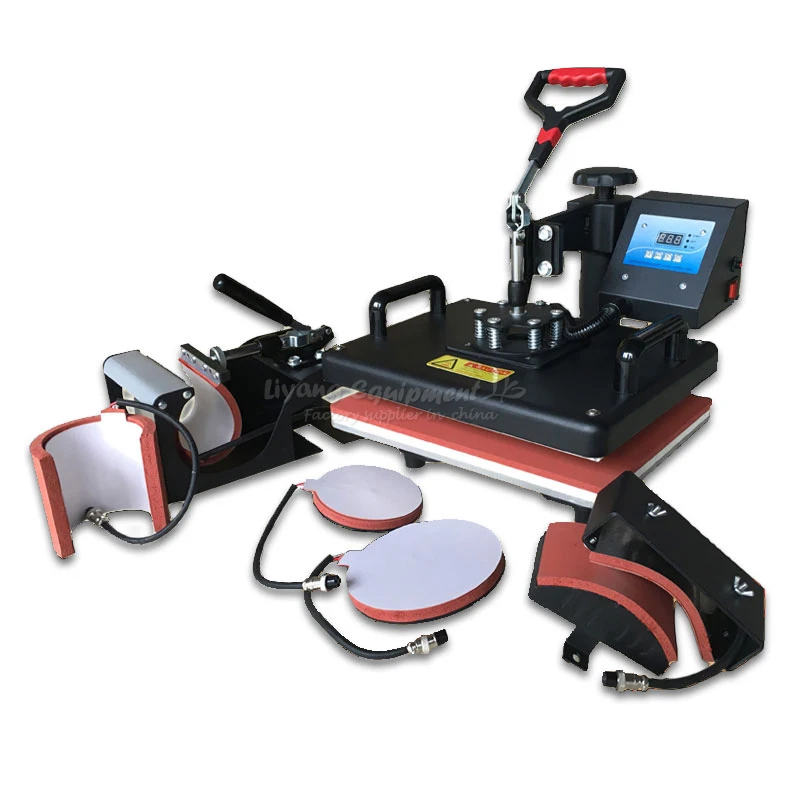 

Six-in-one multi-function heat press machine for phone shell color changing cup T-shirt hot stamping