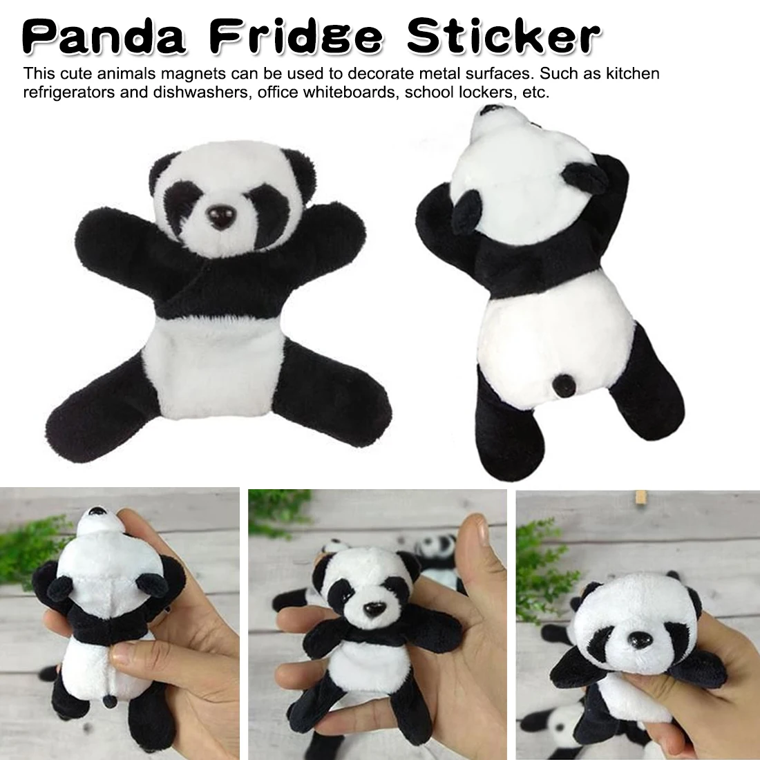 

1Pc Cute Soft Plush Panda Fridge Magnet Refrigerator Sticker Cartoons Decal Gift Souvenir Home Decor Kitchen Accessories New