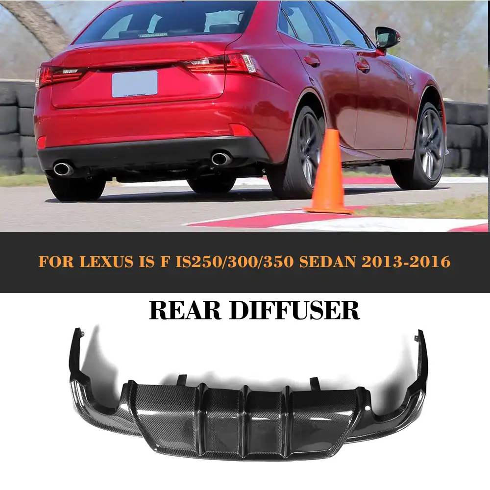 Carbon Fiber Car Racing Rear Diffuser Bumper Lip For LEXUS IS300 IS350 IS F Sport Sedan 4 Door