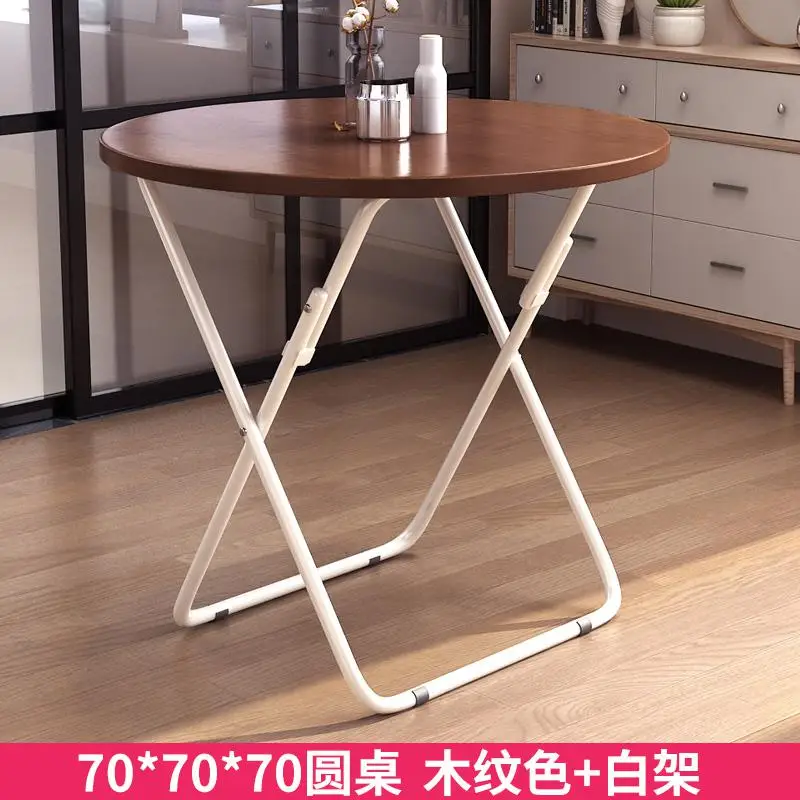 Складной обеденный стол для дома маленькая Квартира круглый стол квадратный портативный складной простой квадратный стол для еды - Цвет: style10