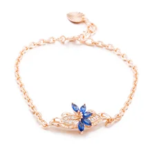 

Gold Color Plant Hand Chain Bracelet Cubic Zirconia Best Friend Bracelet Charm Jewelry Gift For Girlfriend Boyfriend