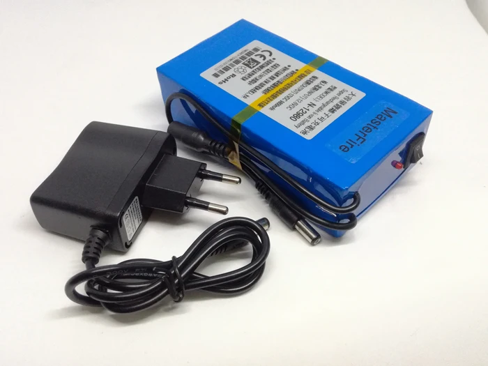 

MasterFire Brand New Portable Li-Ion battery 12V rechargeable 9800mah battery 12V lithium batteries pack Free Shipping