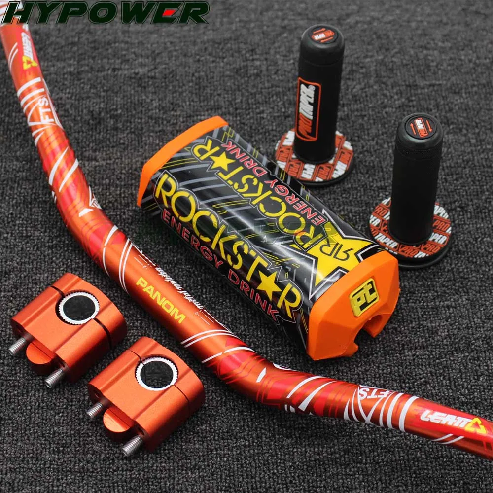 1 1/" Жир Бар 28 мм руль+ ручки+ Зажимы Бар+ коврик для барной стойки Мотоцикл MX мотокросса яма Байк подходит для KTM EXC CRF YZF250 KLX rmz