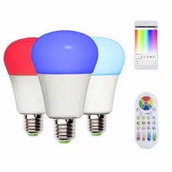 IHomma E27 7 Вт 10 Вт Smart LED лампочки беспроводной APP дистанционного управления 2700 К-6500 К Multi -цветные RGBWW CW Интеллектуальный светодиодный