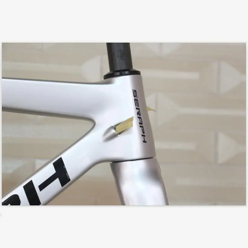 Sale 2019 seraph  full carbon t1000 road bicycle frame fm686 silver color weave ud matte/glossy/accept customized design 4