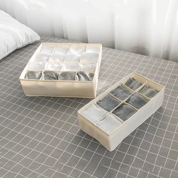

Bra Underwear Organizer Box For Drawer Storage Case Ties Home Non-woven Container Foldable Socks Closet Divider Sorting Bins