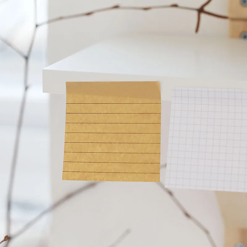 Kraft Paper Horizontal Line Note Little Book Can Tear Away Messages Notes Post Kawaii Sticky Cute Stationary | Канцтовары для офиса