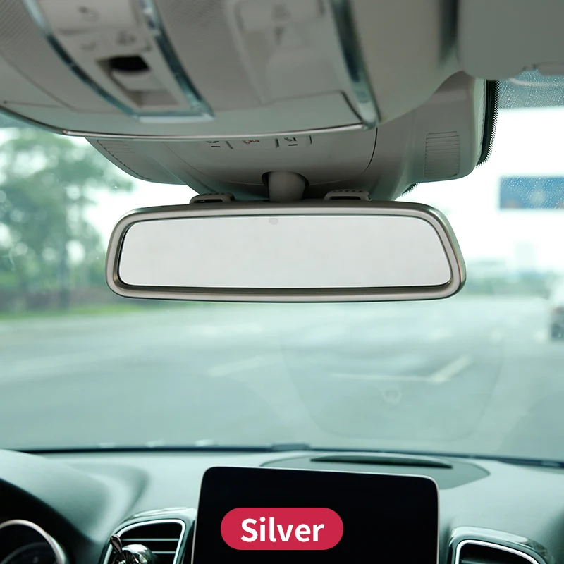 

For Mercedes Benz GLE W166 350d GL X166 GLS amg ml350 2012 Class Interior Rearview mirror decorative frame cover trim strip
