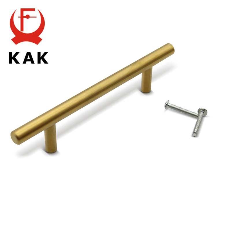 KAK 2 &quot~ 20&quot Золотая кухонная дверная Т образная планка прямые ручки для шкафа