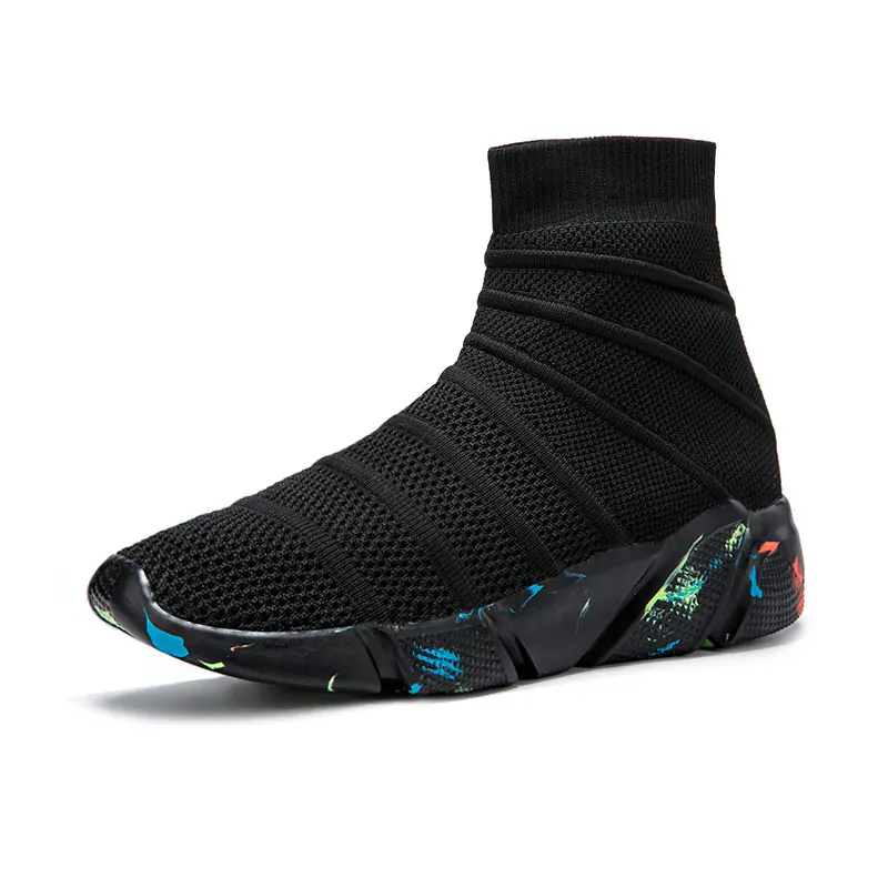 MWY Mens Shoes Casual Warm Stretch Socks Sneakers Zapatos De Hombre Non Slip Mens Trainers Outdoor Walking Shoes Plus Size - Цвет: Multicolor