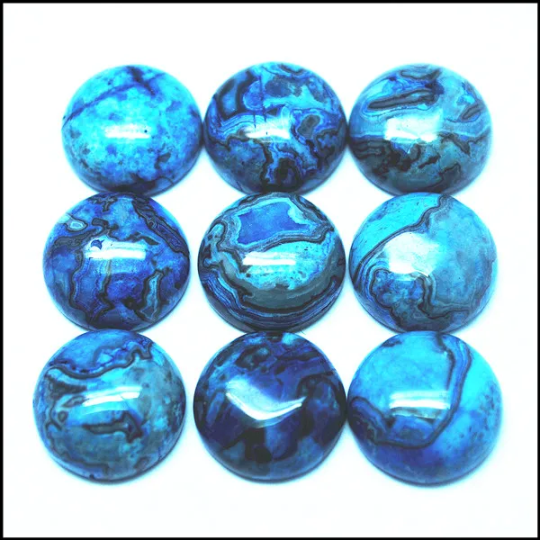 

10pcs nature blue stone blue jaspe stone CABS no hole size 16mm diy beads jewelry finding parts for ring making