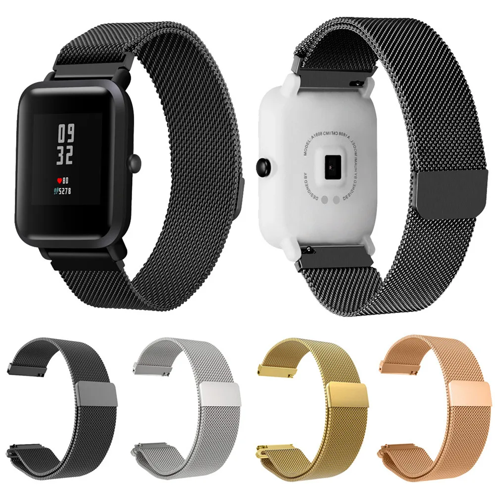 

Stainless Steel For Xiaomi Amazfit Bip Youth Watch Durable Replacement Anti-off Wrist band amazfit bip smart accessory