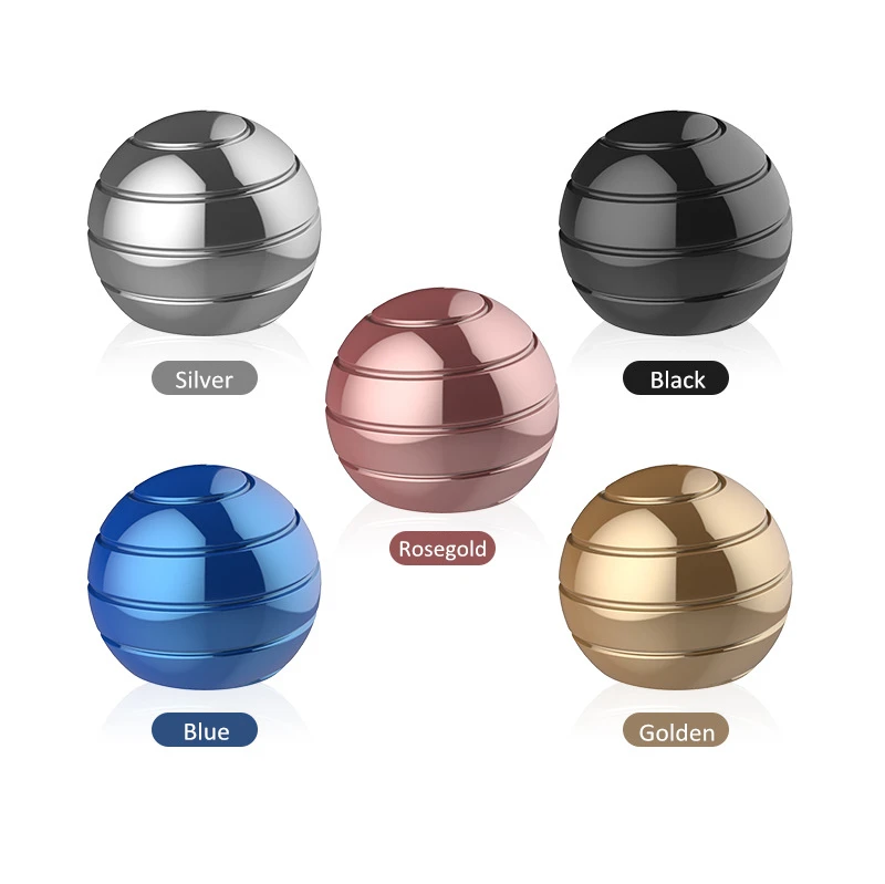 Vortecon Desktop Anti Stress Toy Aluminum Alloy Decompression Hypnosis Rotary Gyro Adult Fingertip Toy Round Metal Desk Spinner