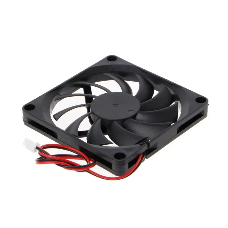 24V 2 Pin 80x80x10mm PC Computer CPU System Heatsink Brushless Cooling Fan 8010 4