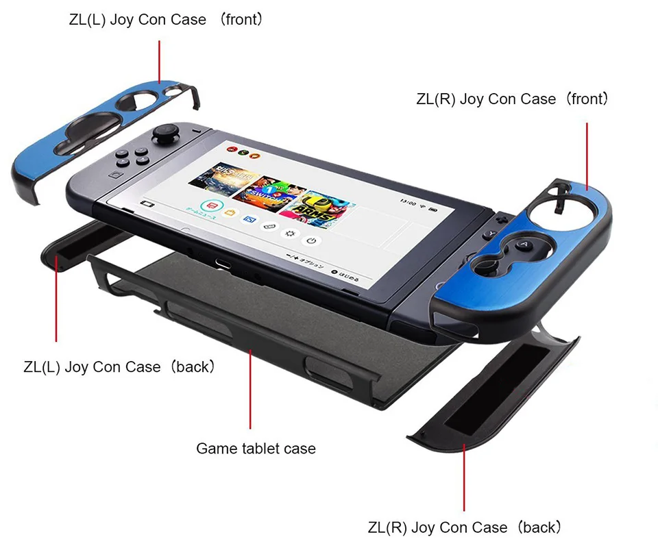 Оптовая продажа! Разноцветные, алюминиевые Жесткие защитные чехлы для консольный переключатель Nintendo с ручкой Joy-Con основной контроллер