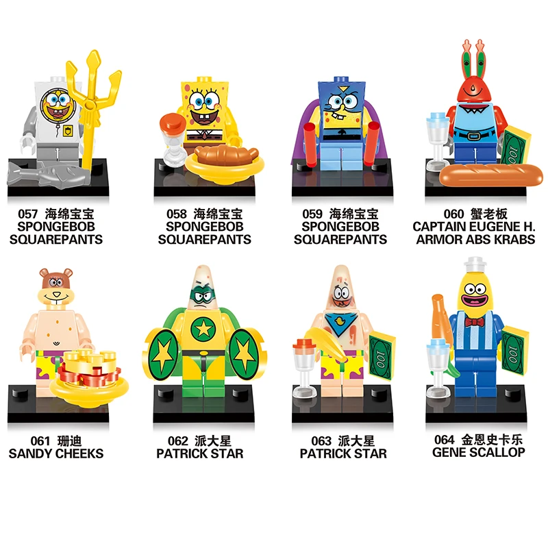 

Compatible LegoINGlys NinjaINGlys Spongebob figures DIY Children Gift Building Blocks Kids Toys