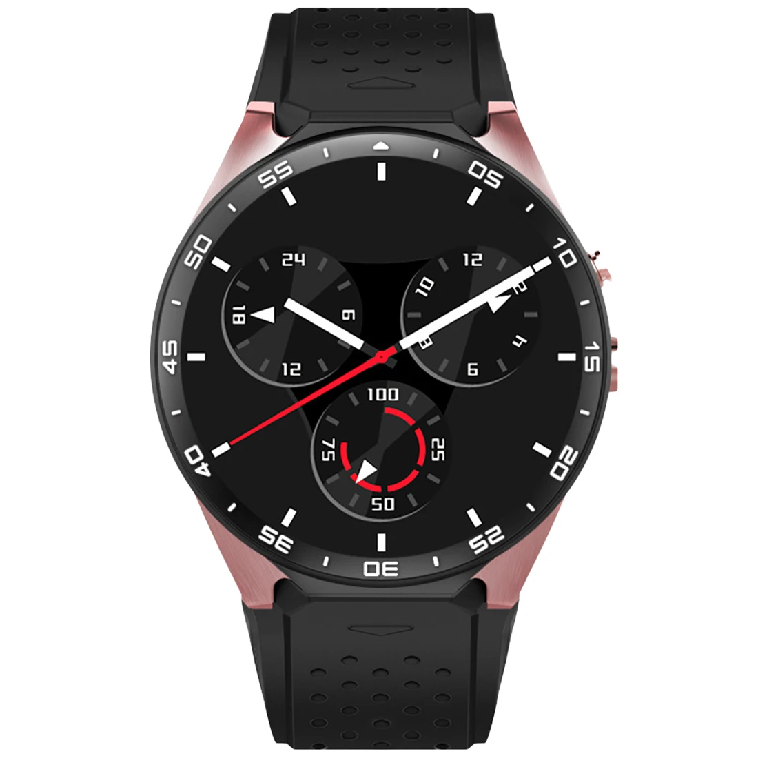 gold KW88 3g WI-FI gps bluetooth smart watch Android 5,1 MTK6580 Процессор 1,39 дюймов 2.0MP камера умные часы для iphone huawei телефон часы - Цвет: gold